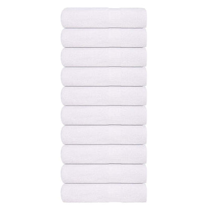 Asciugamani da Bagno 10pz Bianchi 100x150cm 360g/mÂ² 100% Cotone