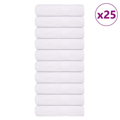 Asciugamani da Bagno 25pz Bianchi 100x150cm 360g/mÂ² 100% Cotone