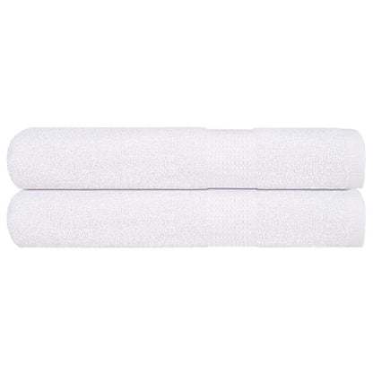 Asciugamani per Sauna 2 pz Bianchi 80x200cm 360g/mÂ² 100% Cotone