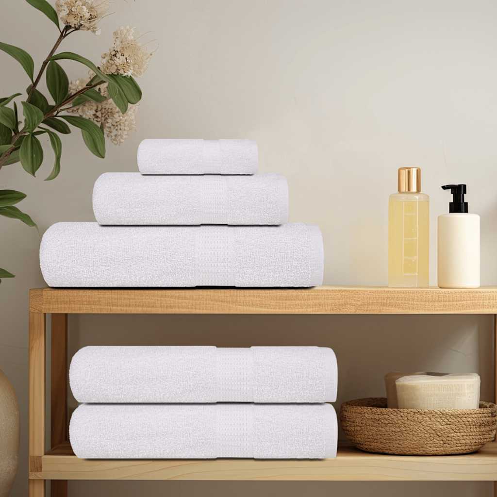 Asciugamani per Sauna 4 pz Bianchi 80x200cm 360g/mÂ² 100% Cotone