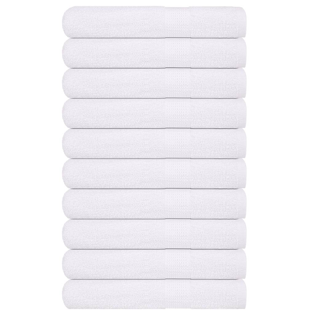 Asciugamani per Sauna 10pz Bianchi 80x200cm 360g/mÂ² 100% Cotone