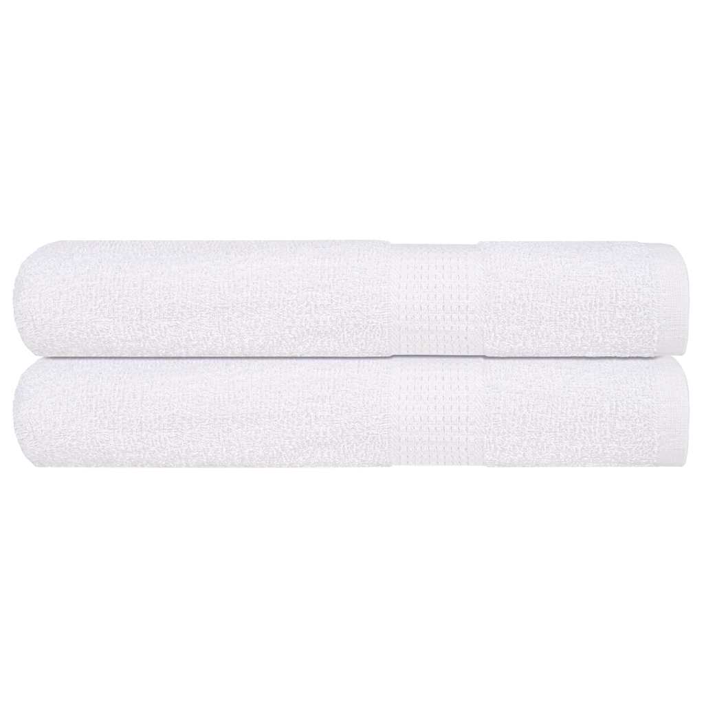 Asciugamani 2 pz Bianchi 100x200 cm 360 g/mÂ² 100% Cotone