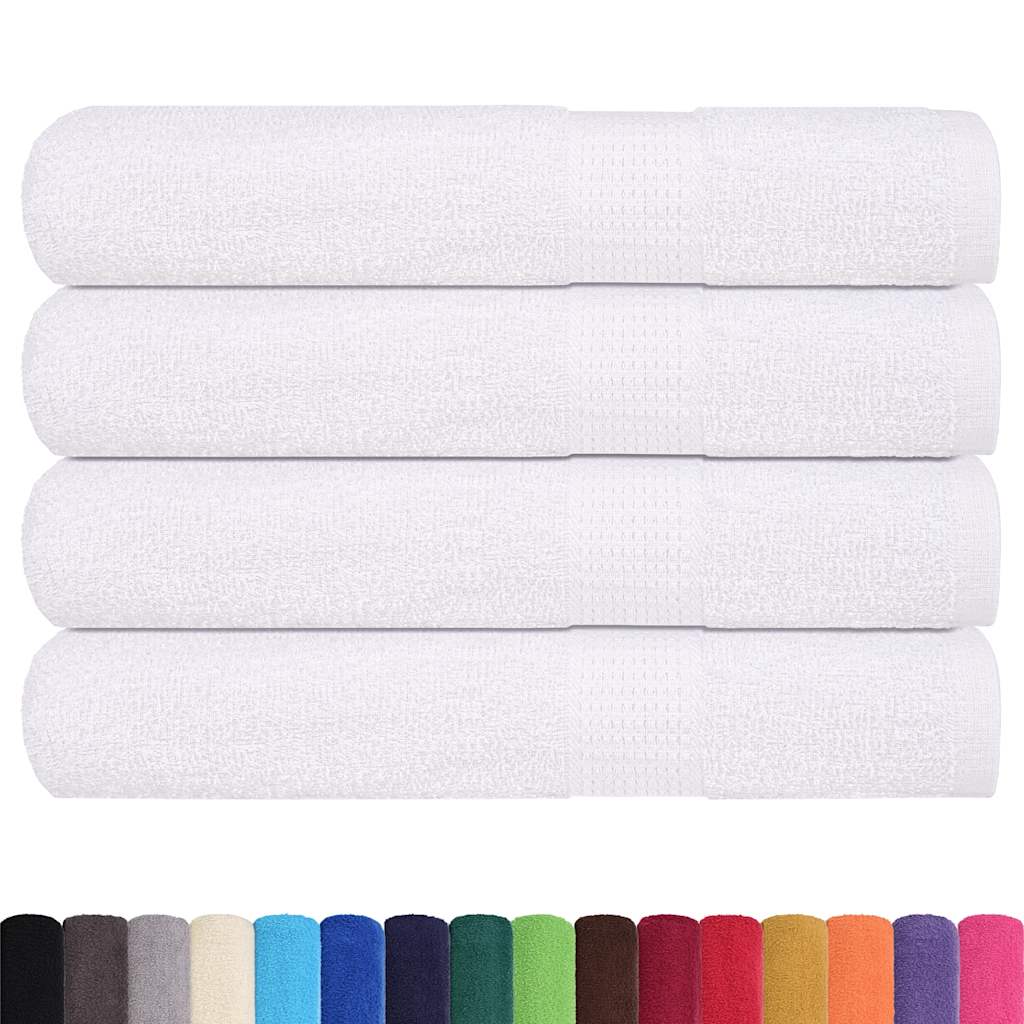 Asciugamani 4 pz Bianchi 100x200 cm 360 g/mÂ² 100% Cotone