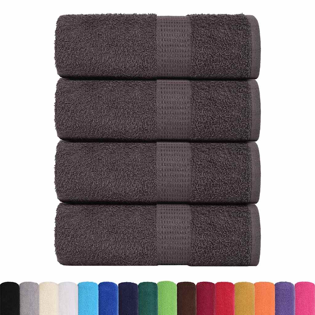 Salviette 4 pz Antracite 15x21 cm 360 g/mÂ² 100% Cotone