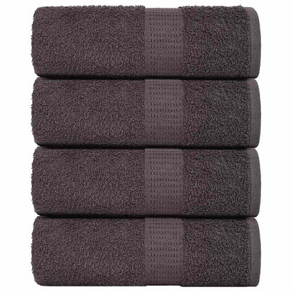 Asciugamani Ospiti 4 pz Antracite 30x50 cm 360 g/mÂ² 100% Cotone
