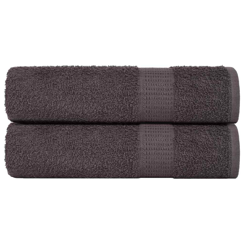 Asciugamani 2 pz Antracite 50x100 cm 360 g/mÂ² 100% Cotone