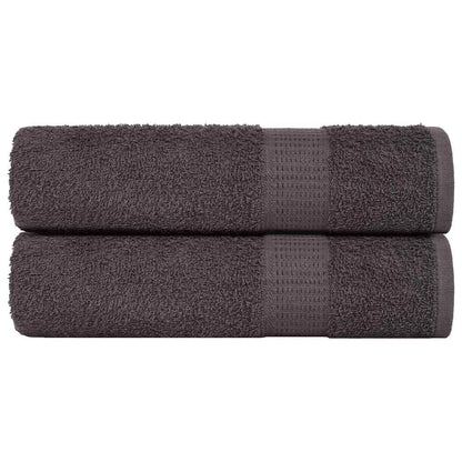 Asciugamani 2 pz Antracite 50x100 cm 360 g/mÂ² 100% Cotone