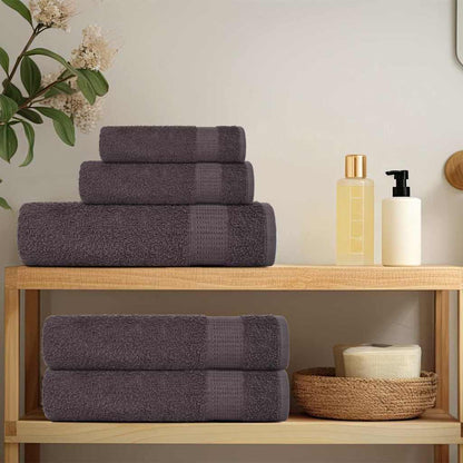 Asciugamani 2 pz Antracite 50x100 cm 360 g/mÂ² 100% Cotone