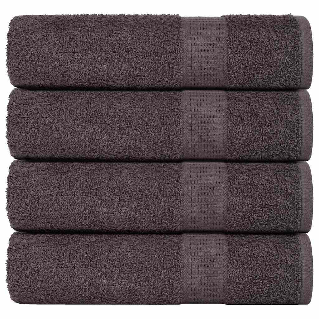 Asciugamani 4 pz Antracite 50x100 cm 360 g/mÂ² 100% Cotone