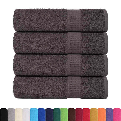 Asciugamani 4 pz Antracite 50x100 cm 360 g/mÂ² 100% Cotone