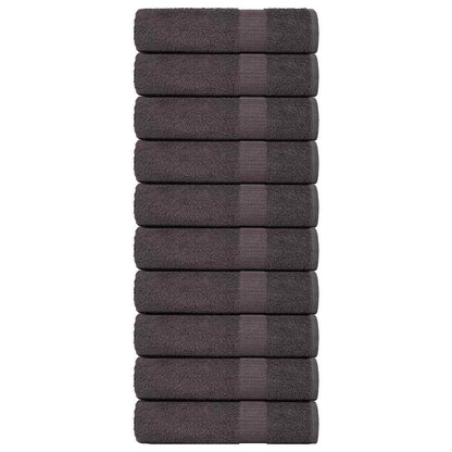 Asciugamani 10 pz Antracite 50x100 cm 360 g/mÃ‚Â² 100% Cotone
