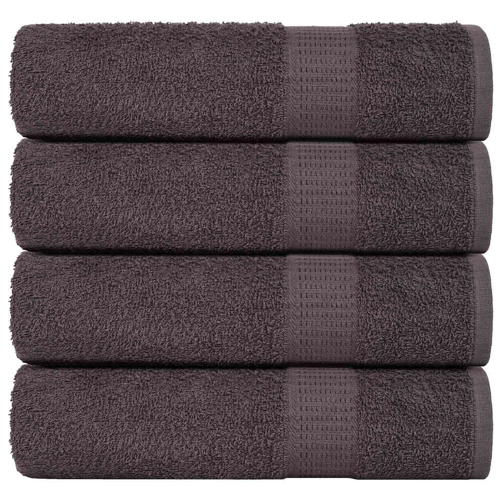 Asciugamani Doccia 4 pz Antracite 70x140cm 360 g/mÂ² 100% Cotone