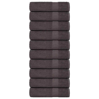 Asciugamani Doccia 10 pz Antracite 70x140cm 360g/mÂ² 100% Cotone