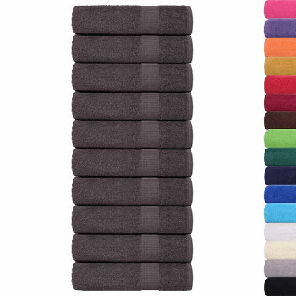Asciugamani Doccia 10 pz Antracite 70x140cm 360g/mÂ² 100% Cotone