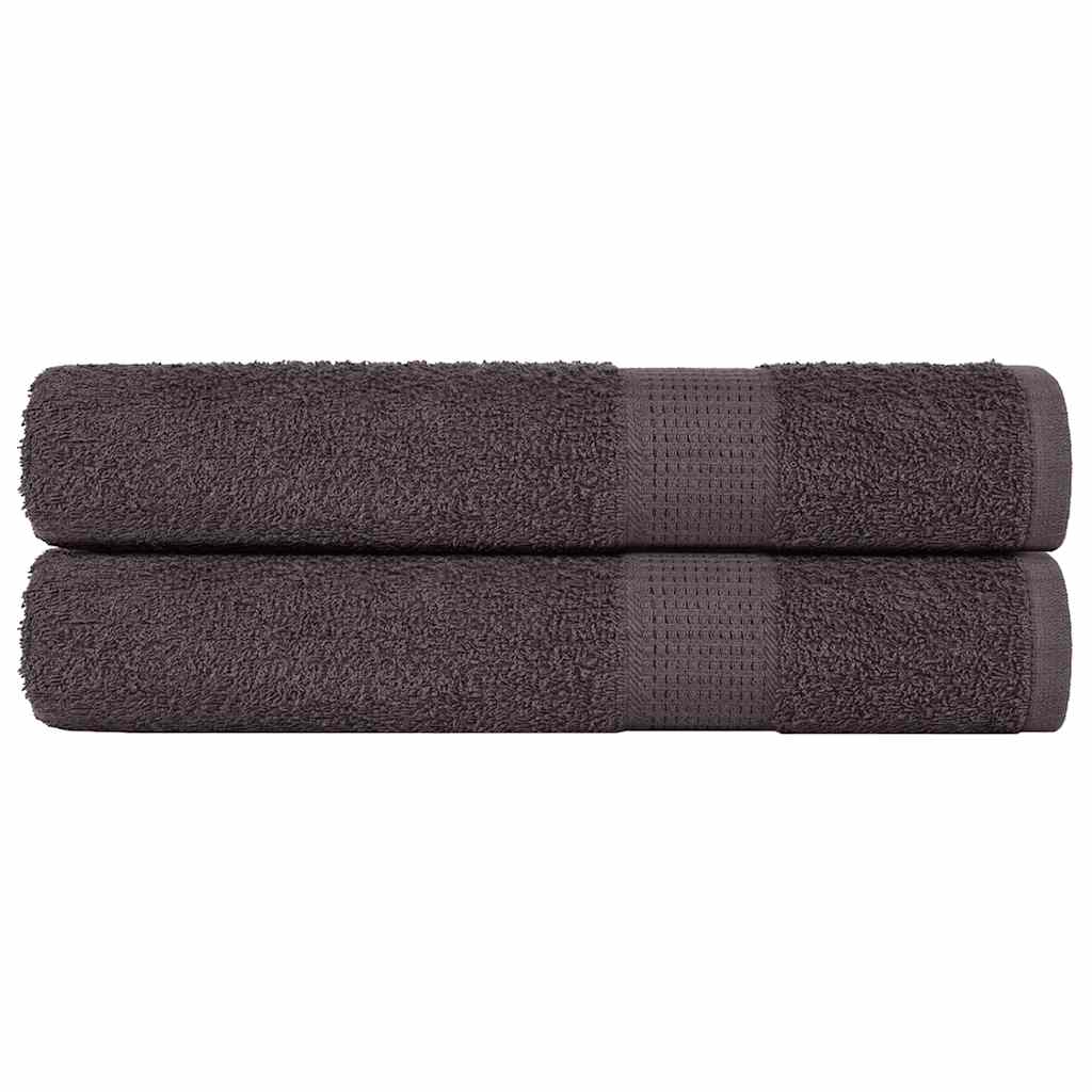 Asciugamani 2 pz Antracite 100x200 cm 360 g/mÃ‚Â² 100% Cotone