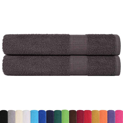 Asciugamani 2 pz Antracite 100x200 cm 360 g/mÃ‚Â² 100% Cotone