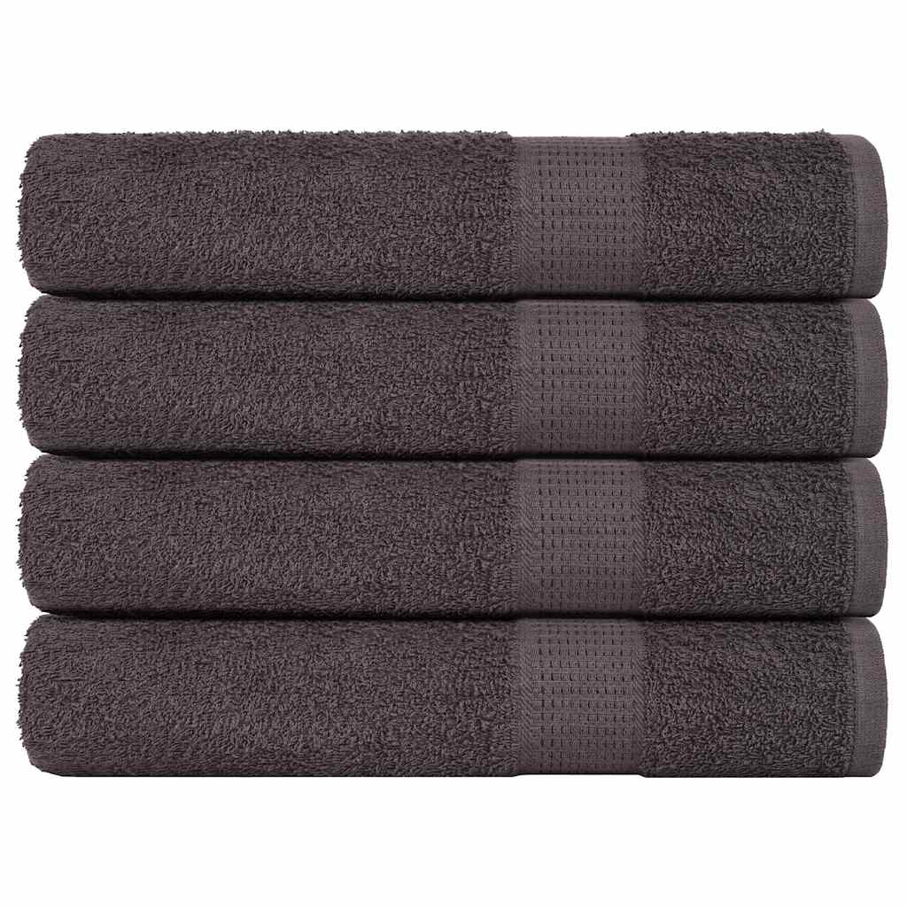 Asciugamani 4 pz Antracite 100x200 cm 360 g/mÂ² 100% Cotone