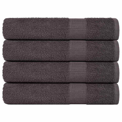 Asciugamani 4 pz Antracite 100x200 cm 360 g/mÂ² 100% Cotone