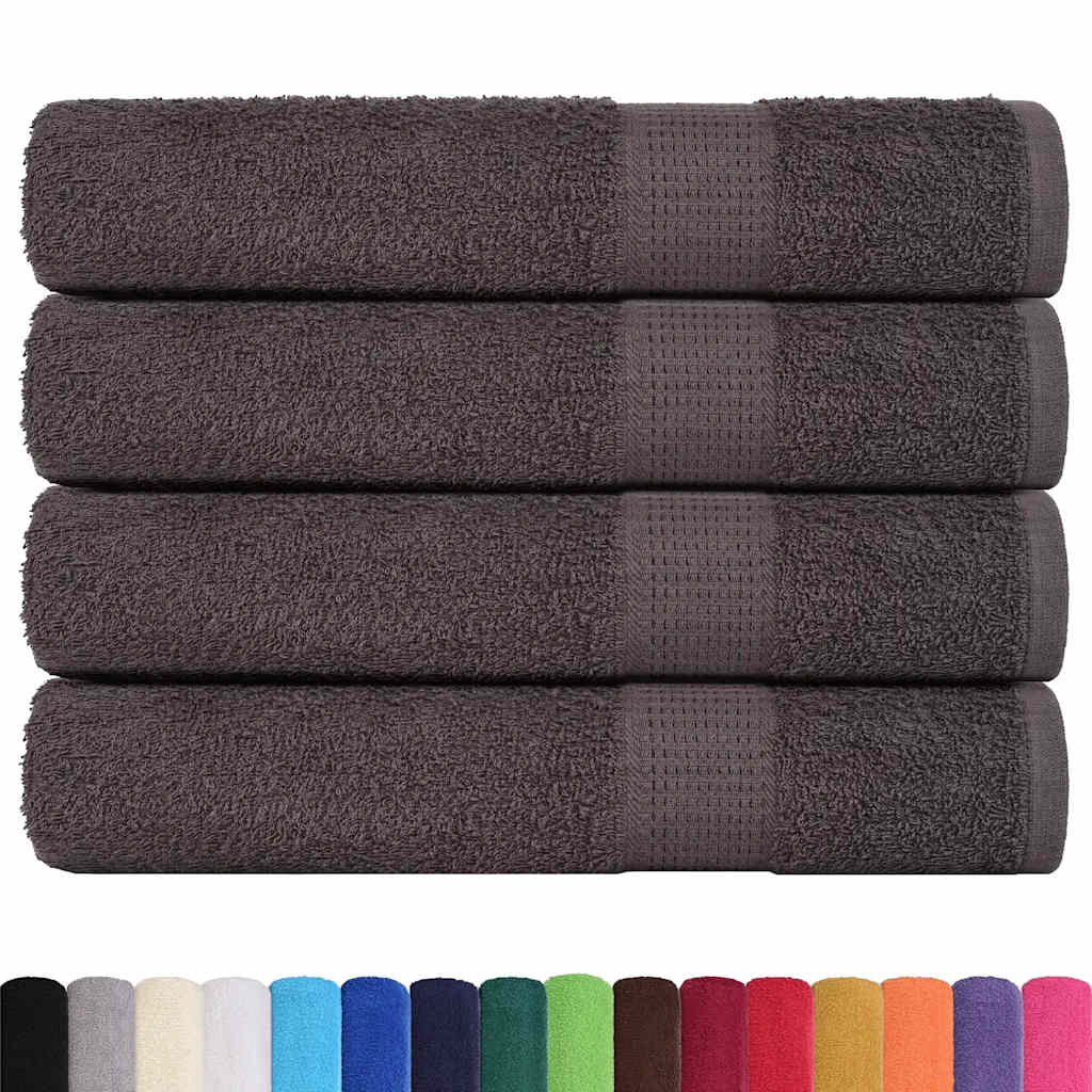 Asciugamani 4 pz Antracite 100x200 cm 360 g/mÂ² 100% Cotone