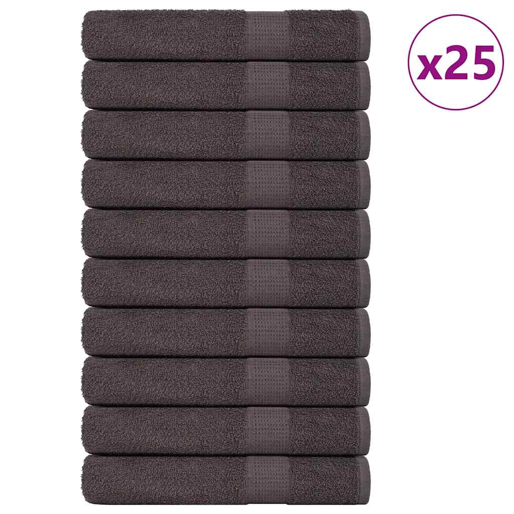 Asciugamani 25 pz Antracite 100x200 cm 360 g/mÂ² 100% Cotone