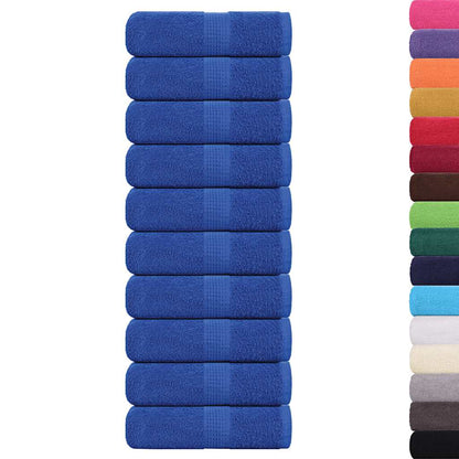 Asciugamani per Sapone 10 pz Blu 30x30 cm 360 g/mÂ² 100% Cotone