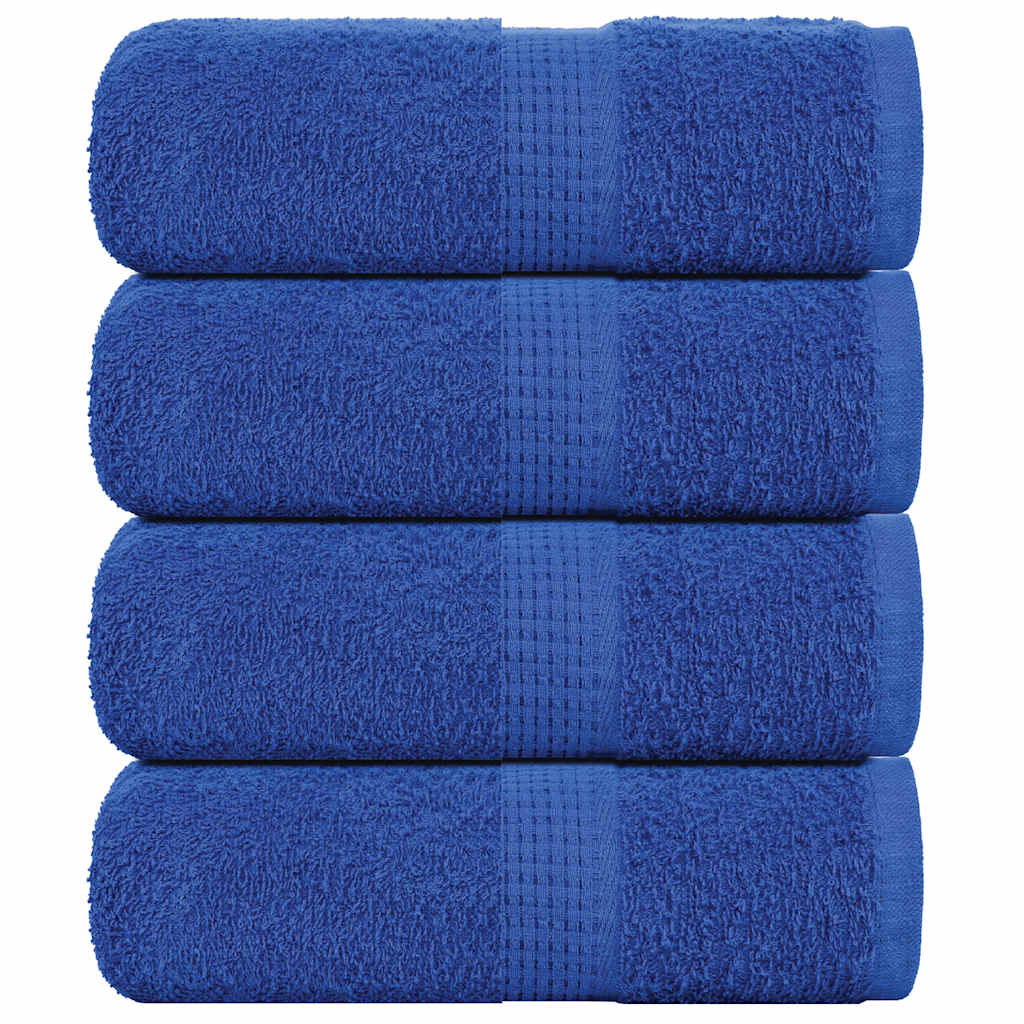 Asciugamani Ospiti 4 pz Blu 30x50 cm 360 g/mÂ² 100% Cotone