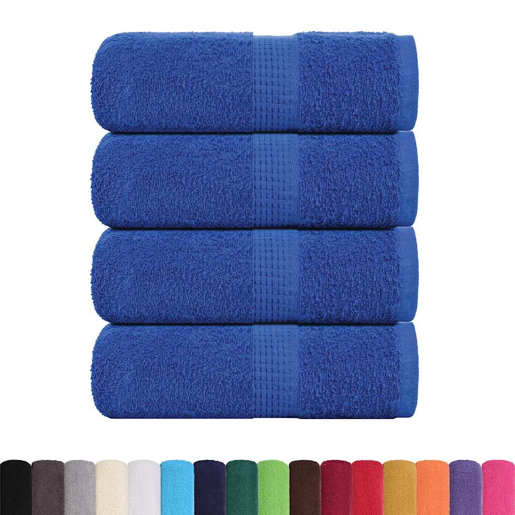 Asciugamani Ospiti 4 pz Blu 30x50 cm 360 g/mÂ² 100% Cotone
