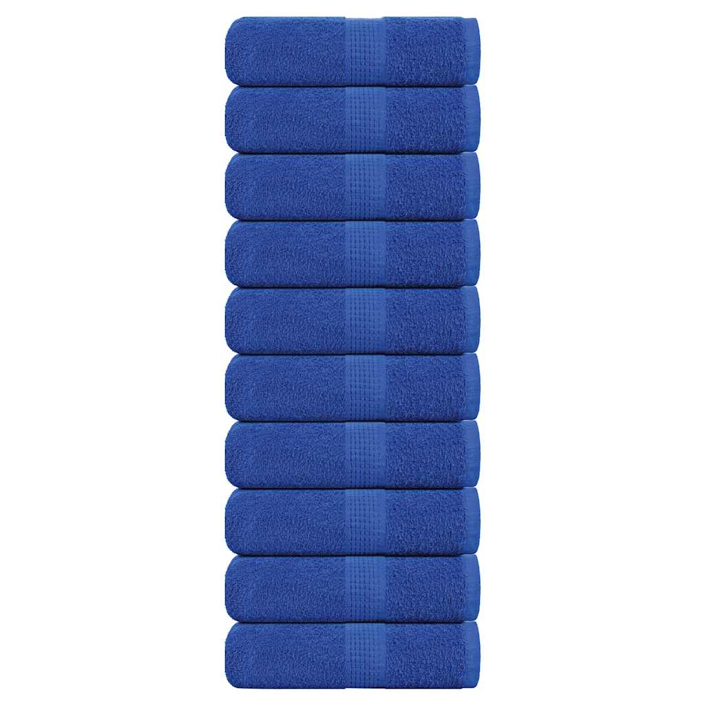 Asciugamani Ospiti 10 pz Blu 30x50 cm 360 g/mÂ² 100% Cotone