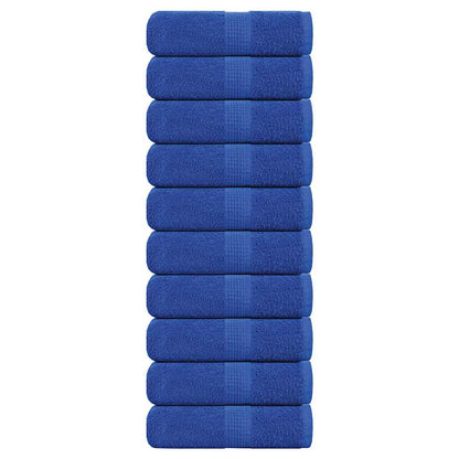 Asciugamani Ospiti 10 pz Blu 30x50 cm 360 g/mÂ² 100% Cotone