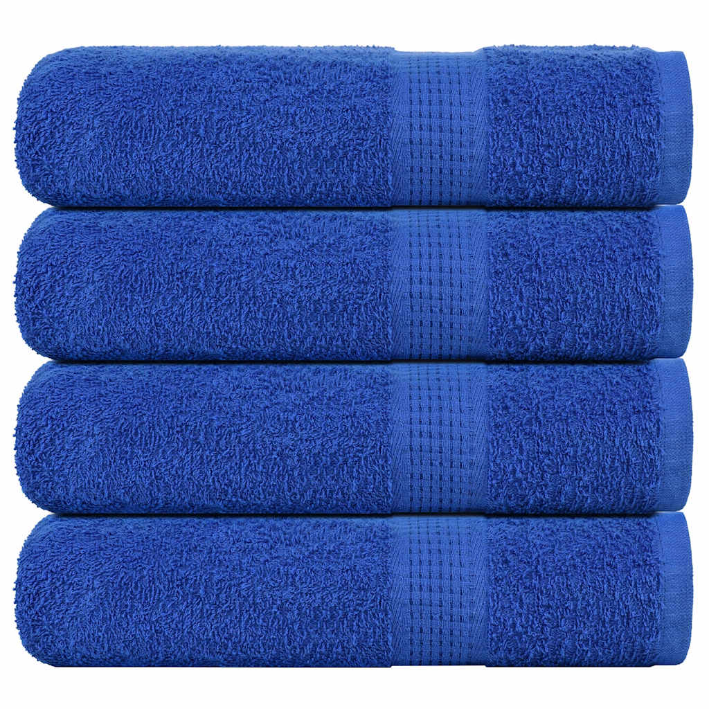 Asciugamani 4 pz Blu 50x100 cm 360 g/mÂ² 100% Cotone