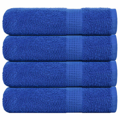 Asciugamani 4 pz Blu 50x100 cm 360 g/mÂ² 100% Cotone