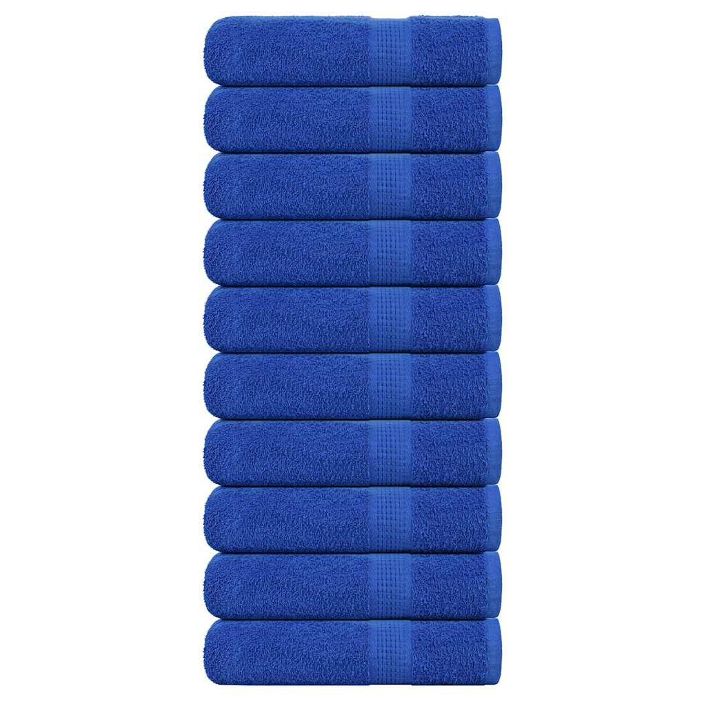 Asciugamani 10 pz Blu 50x100 cm 360 g/mÂ² 100% Cotone