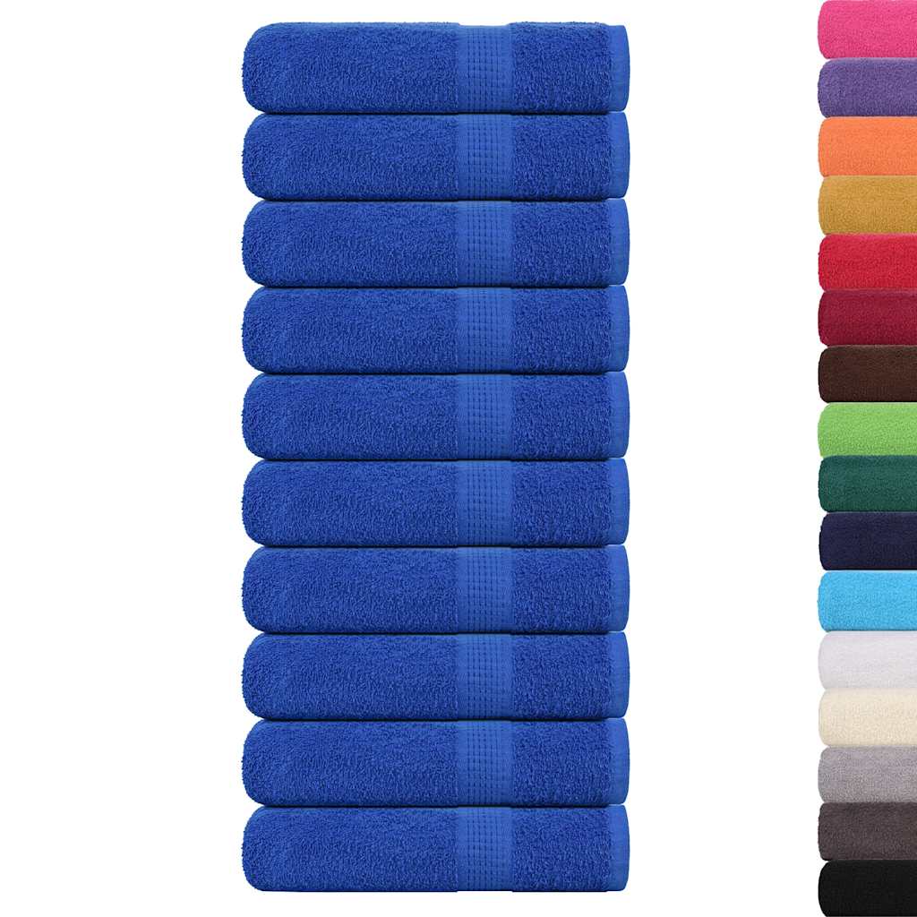 Asciugamani 10 pz Blu 50x100 cm 360 g/mÂ² 100% Cotone