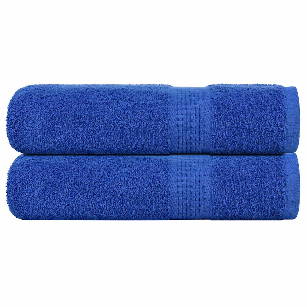Asciugamani Doccia 2 pz Blu 70x140 cm 360 g/mÂ² 100% Cotone