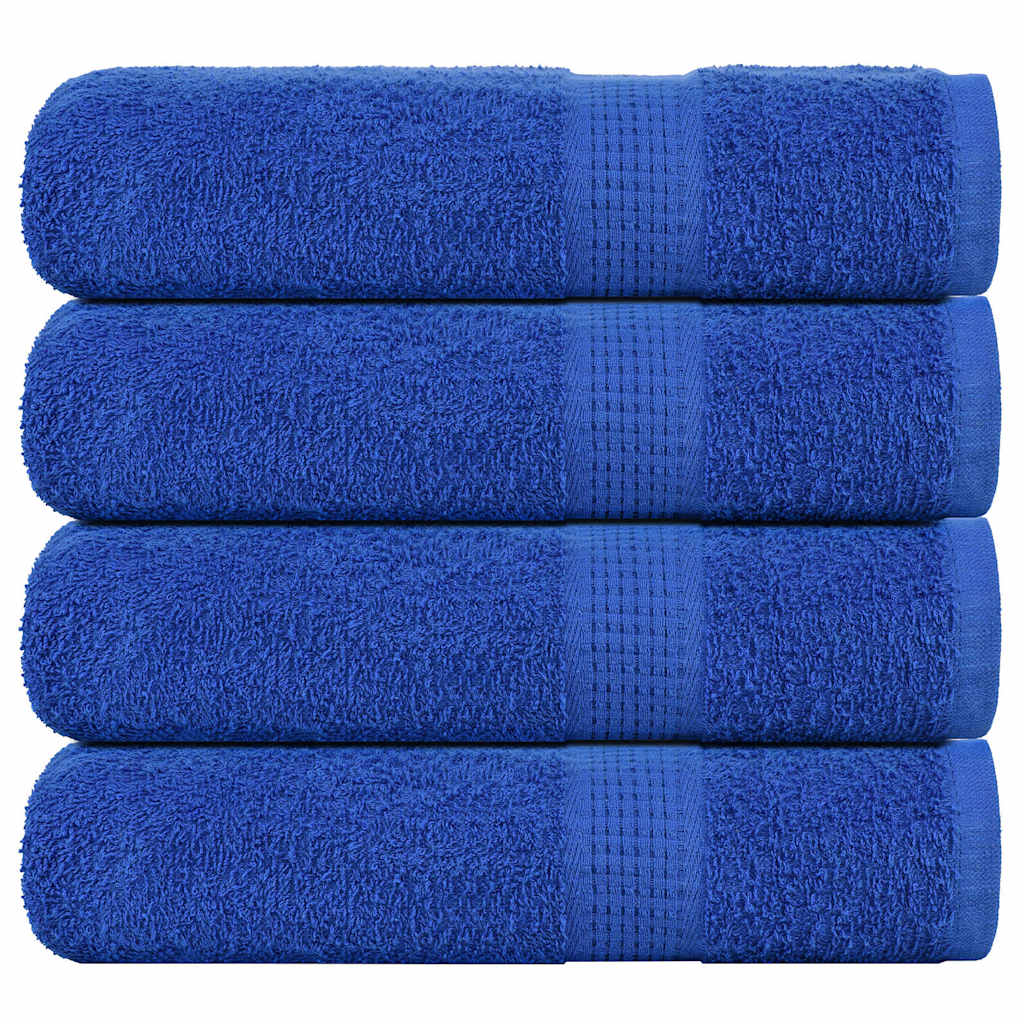 Asciugamani Doccia 4 pz Blu 70x140 cm 360 g/mÂ² 100% Cotone