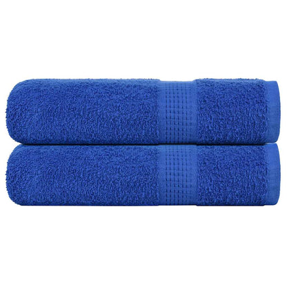 Asciugamani da Bagno 2 pz Blu 100x150cm 360g/mÂ² 100% Cotone