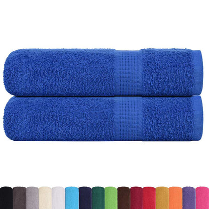 Asciugamani da Bagno 2 pz Blu 100x150cm 360g/mÂ² 100% Cotone