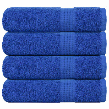 Asciugamani da Bagno 4 pz Blu 100x150cm 360g/m² 100% Cotone