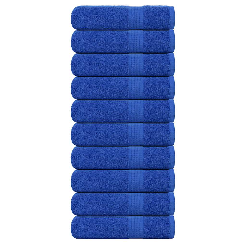 Asciugamani da Bagno 10pz Blu 100x150cm 360g/mÂ² 100% Cotone