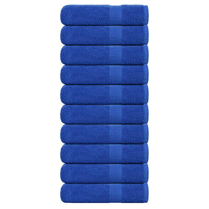 Asciugamani da Bagno 10pz Blu 100x150cm 360g/mÂ² 100% Cotone