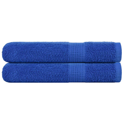 Asciugamani per Sauna 2 pz Blu 80x200cm 360g/mÂ² 100% Cotone