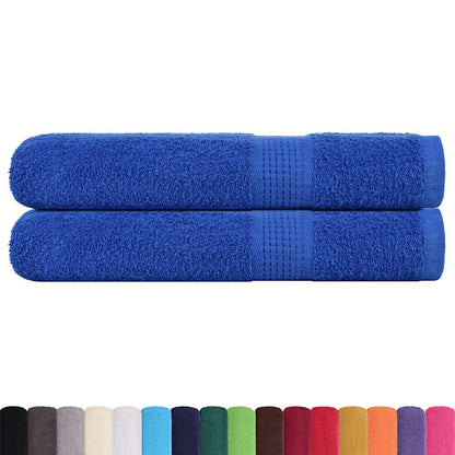 Asciugamani per Sauna 2 pz Blu 80x200cm 360g/mÂ² 100% Cotone