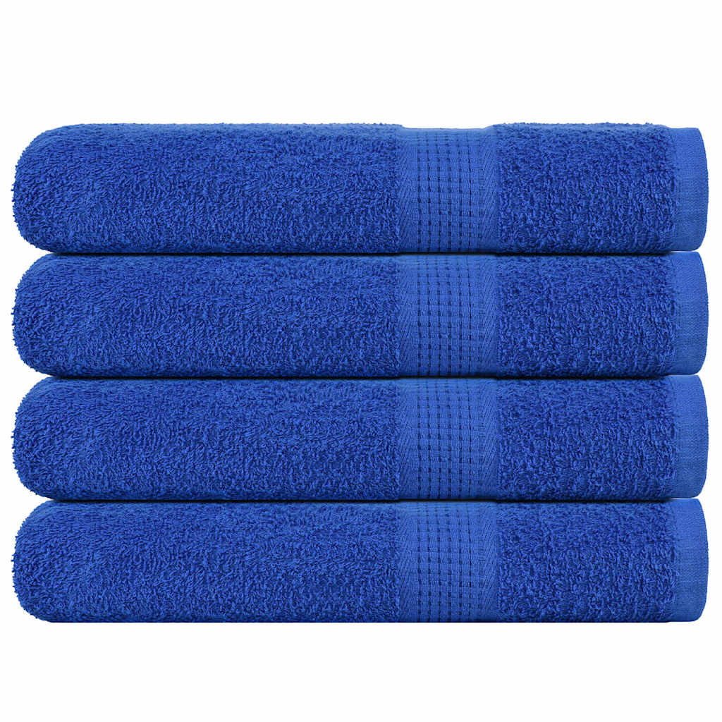 Asciugamani per Sauna 4 pz Blu 80x200cm 360g/mÂ² 100% Cotone