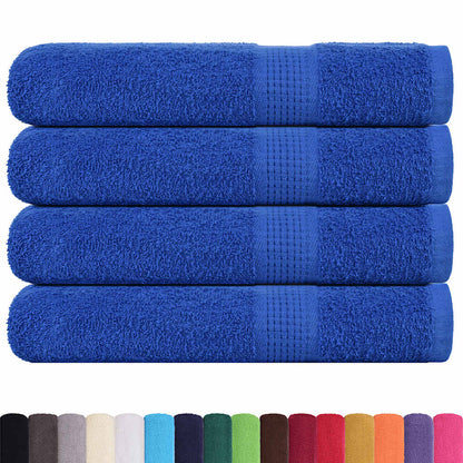Asciugamani per Sauna 4 pz Blu 80x200cm 360g/mÂ² 100% Cotone