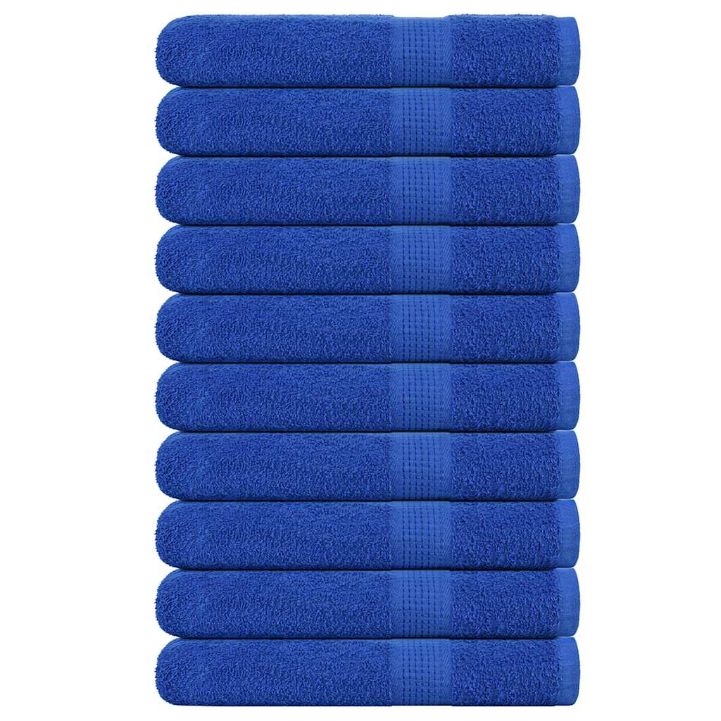 Asciugamani 10 pz Blu 100x200 cm 360 g/mÂ² 100% Cotone