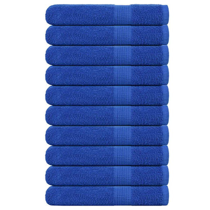 Asciugamani 10 pz Blu 100x200 cm 360 g/mÂ² 100% Cotone