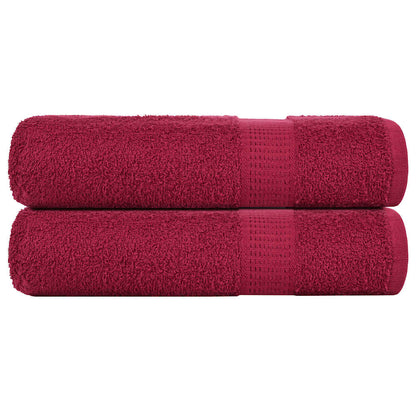 Asciugamani da Bagno 2pz Bordeaux 100x150cm 360g/mÃ‚Â² 100% Cotone