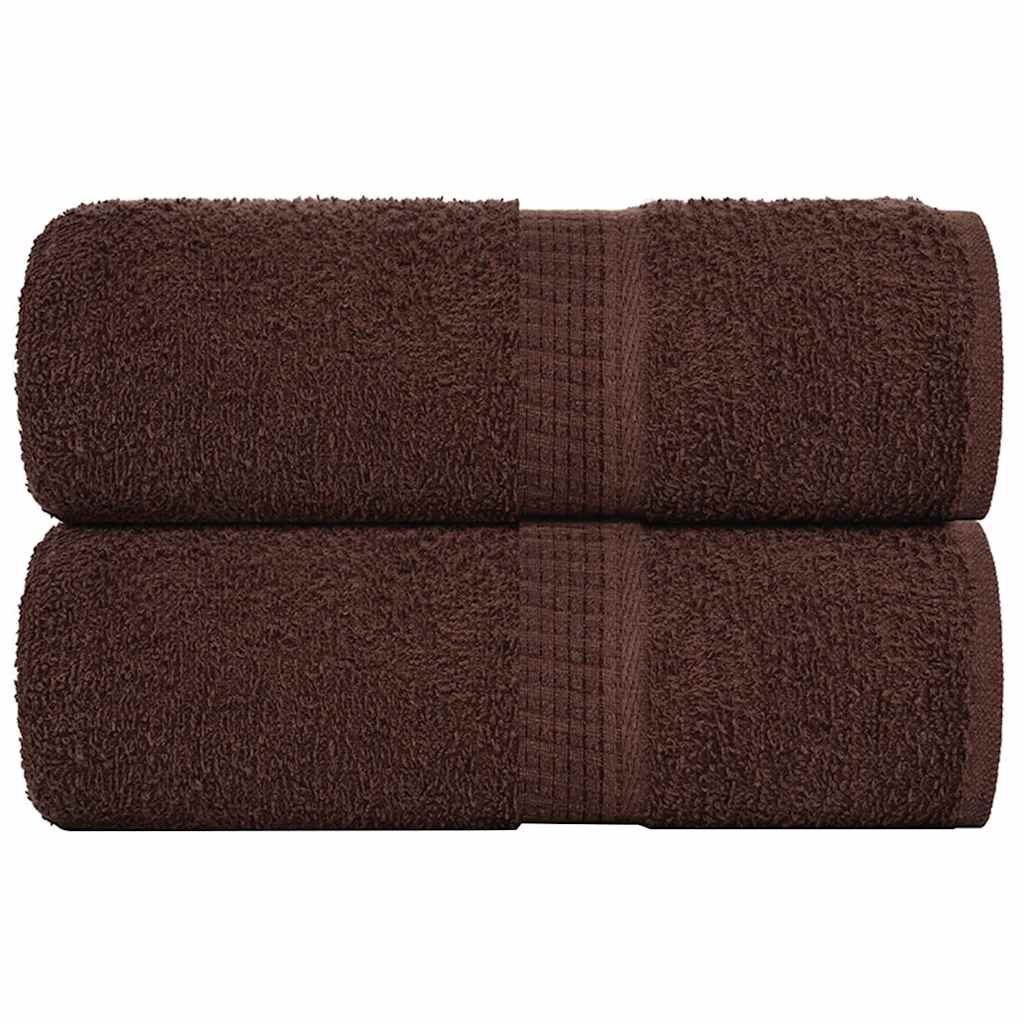 Asciugamani per Sapone 2 pz Marrone 30x30cm 360g/mÂ² 100% Cotone