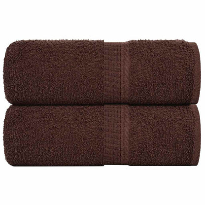 Asciugamani per Sapone 2 pz Marrone 30x30cm 360g/mÂ² 100% Cotone