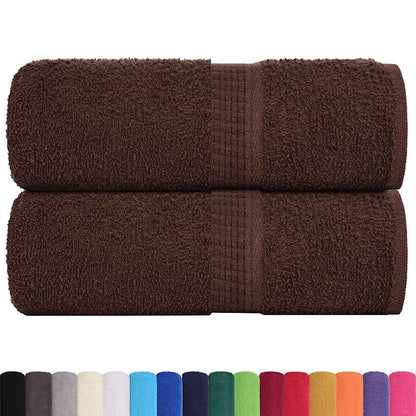 Asciugamani per Sapone 2 pz Marrone 30x30cm 360g/mÂ² 100% Cotone